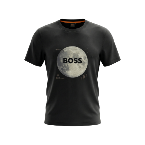Camiseta 66046 Estampada Negra Para Hombre