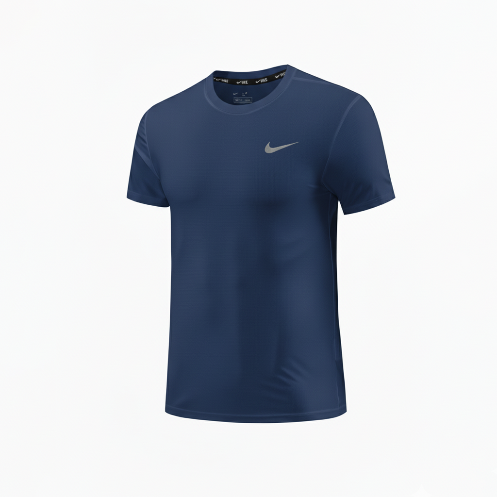 Camiseta Deportiva Azul Oscuro Para Hombre Ref. CAM07