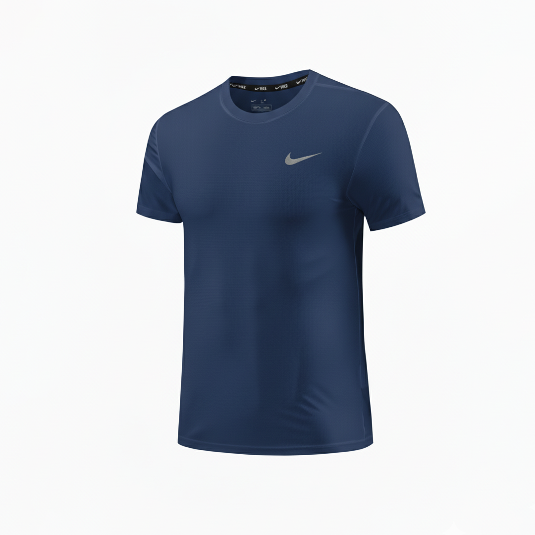 Camiseta Deportiva Azul Oscuro Para Hombre Ref. CAM07
