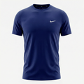 Camiseta Deportiva Básica Azul Oscuro Para Hombre Ref. 10V1L-2