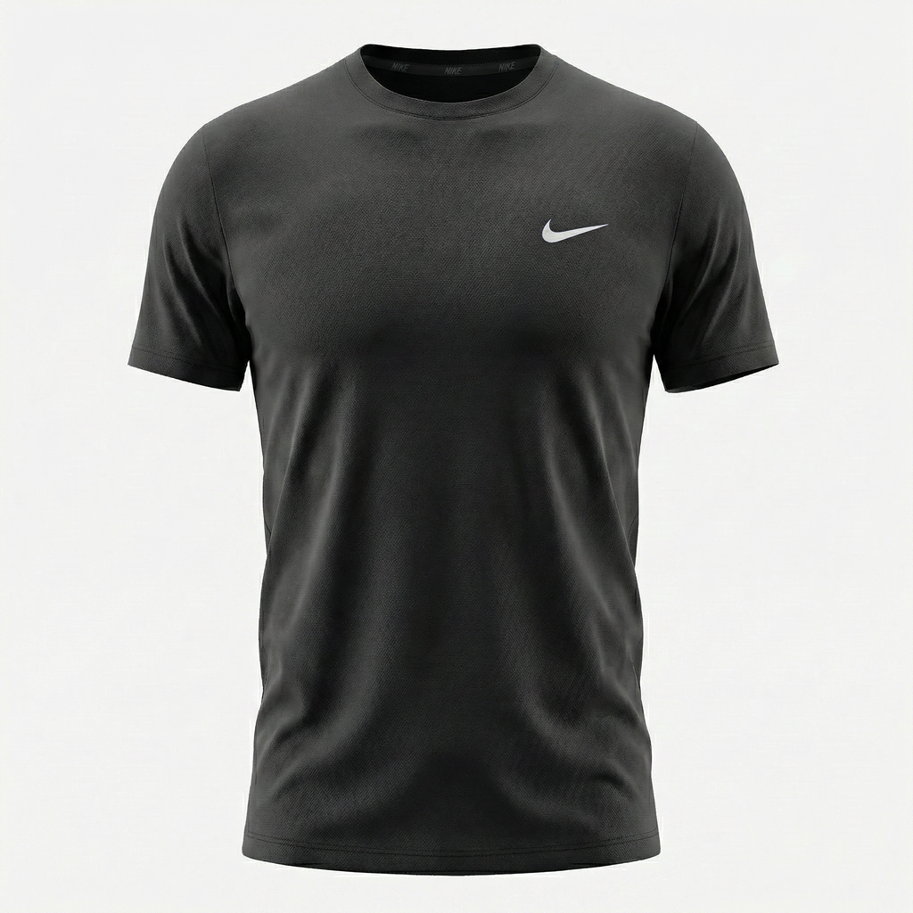 Camiseta Deportiva Básica Negra Para Hombre Ref. 10V1L-2
