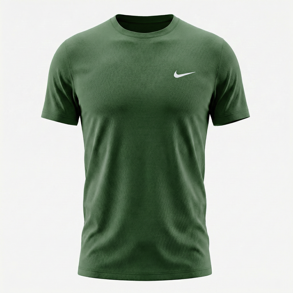 Camiseta Deportiva Básica Verde Para Hombre Ref. 10V1L-2