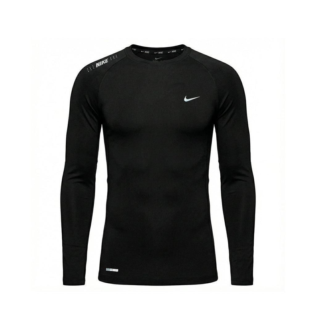 Camiseta Manga Larga Deportiva Negra Para Hombre Ref. CAMBU01