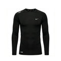 Camiseta Manga Larga Deportiva Negra Para Hombre Ref. CAMBU01