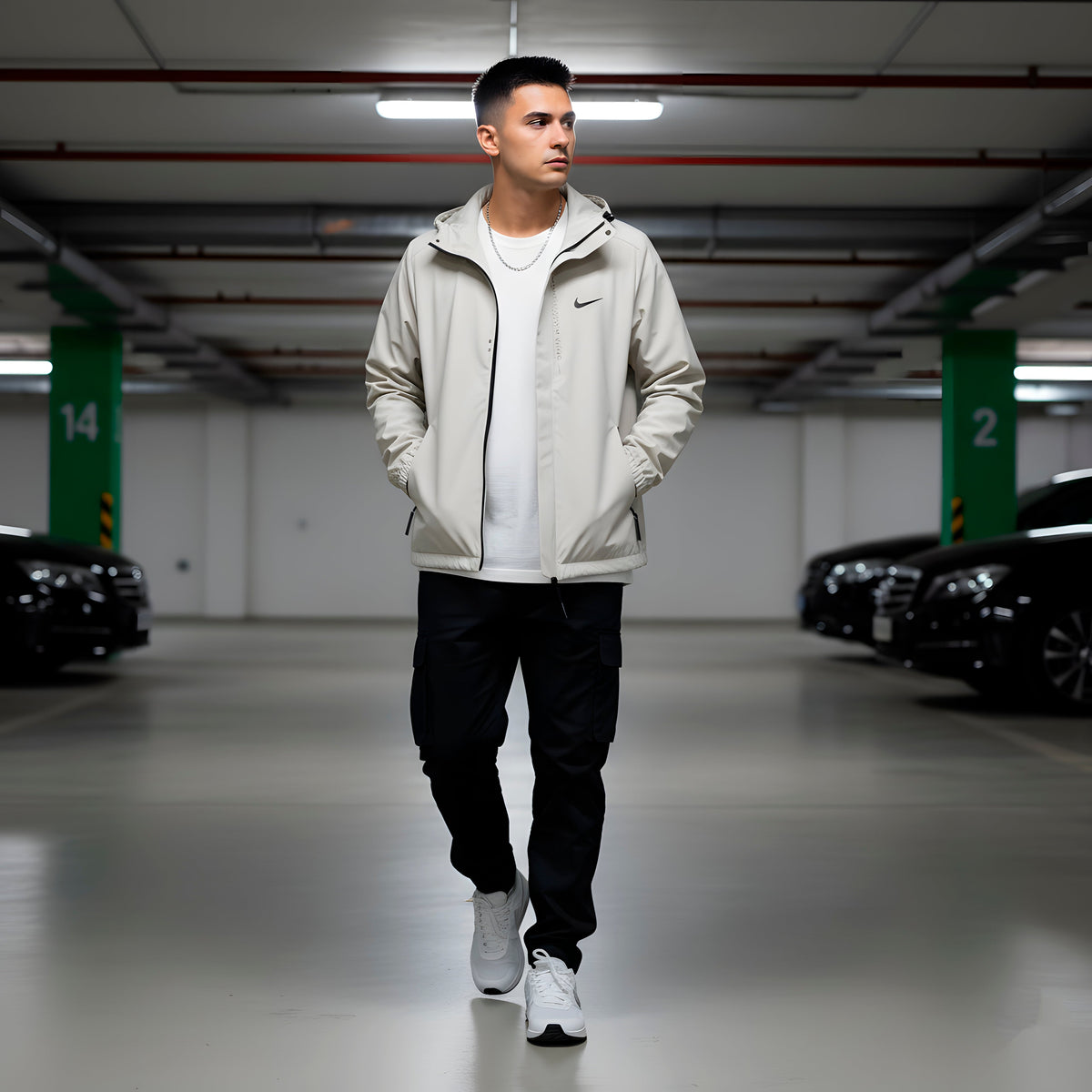 Chaqueta Deportiva Blanca Para Hombre Ref. CHA10