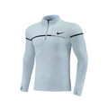 Camiseta Manga Larga Deportiva Azul Para Hombre Ref. CML01