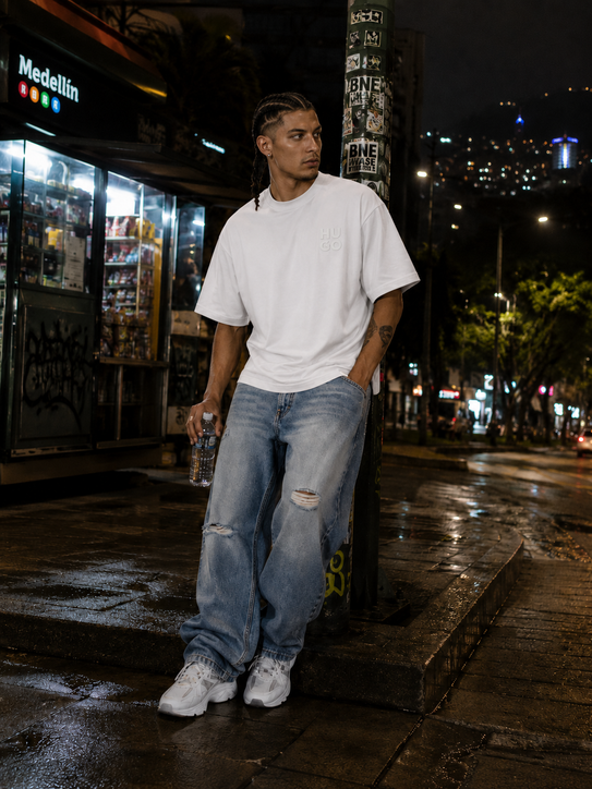 Camiseta 788351 Oversize Blanco para hombre