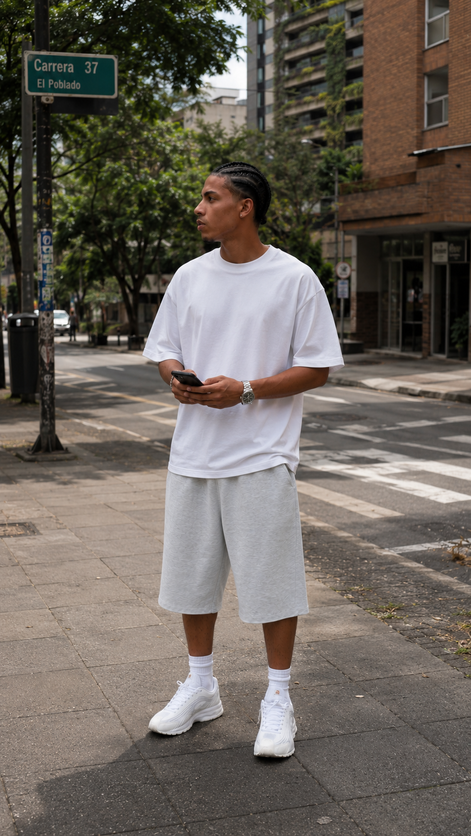 Camiseta 788344 Oversize Blanco para hombre
