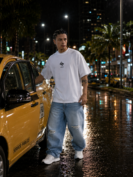 Camiseta 788333 Oversize Blanco para hombre