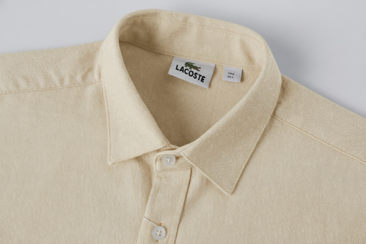 Camisa 50002 Crema Manga Larga para Hombre