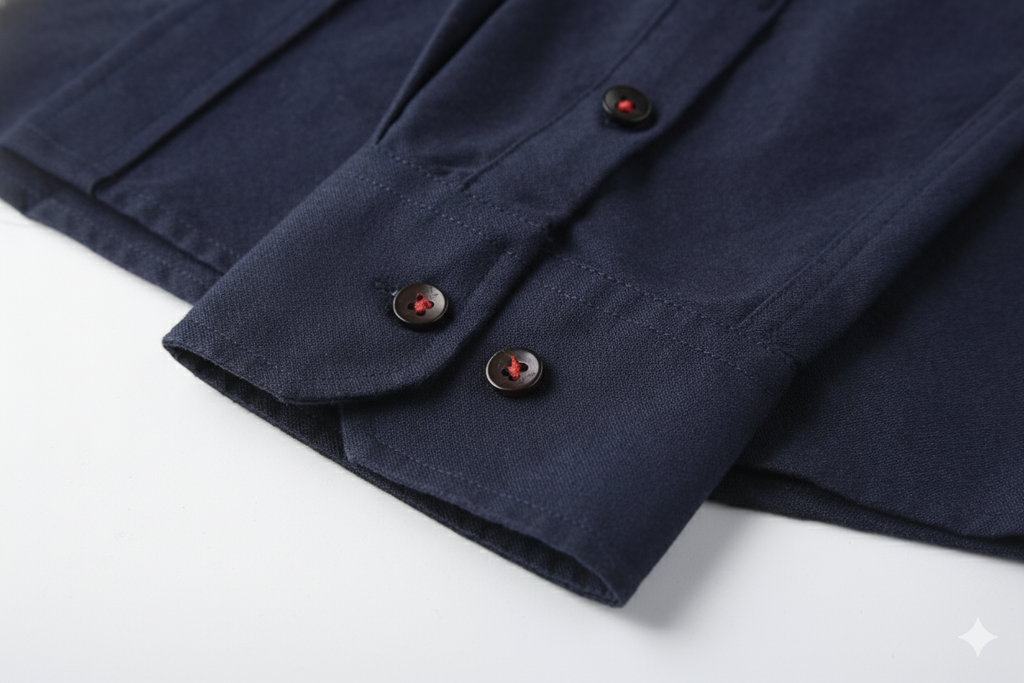 Camisa 50004 Azul Oscuro Manga Larga para Hombre