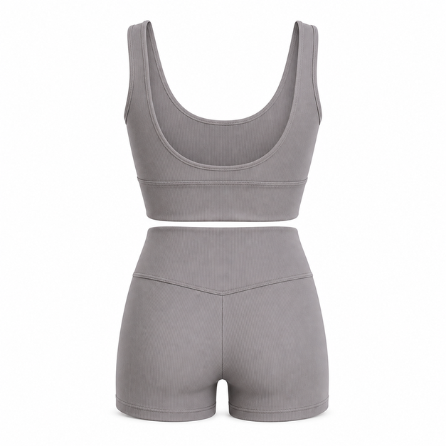 Conjunto Deportivo Gris Para Mujer Ref. MCONJ03