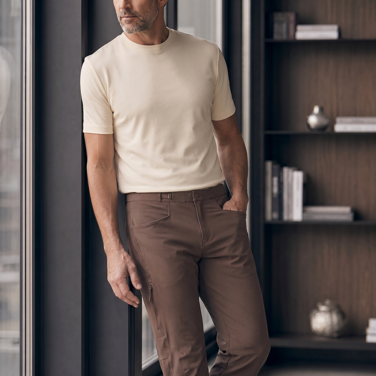 Pantalón 62343 Café Oscuro Para Hombre