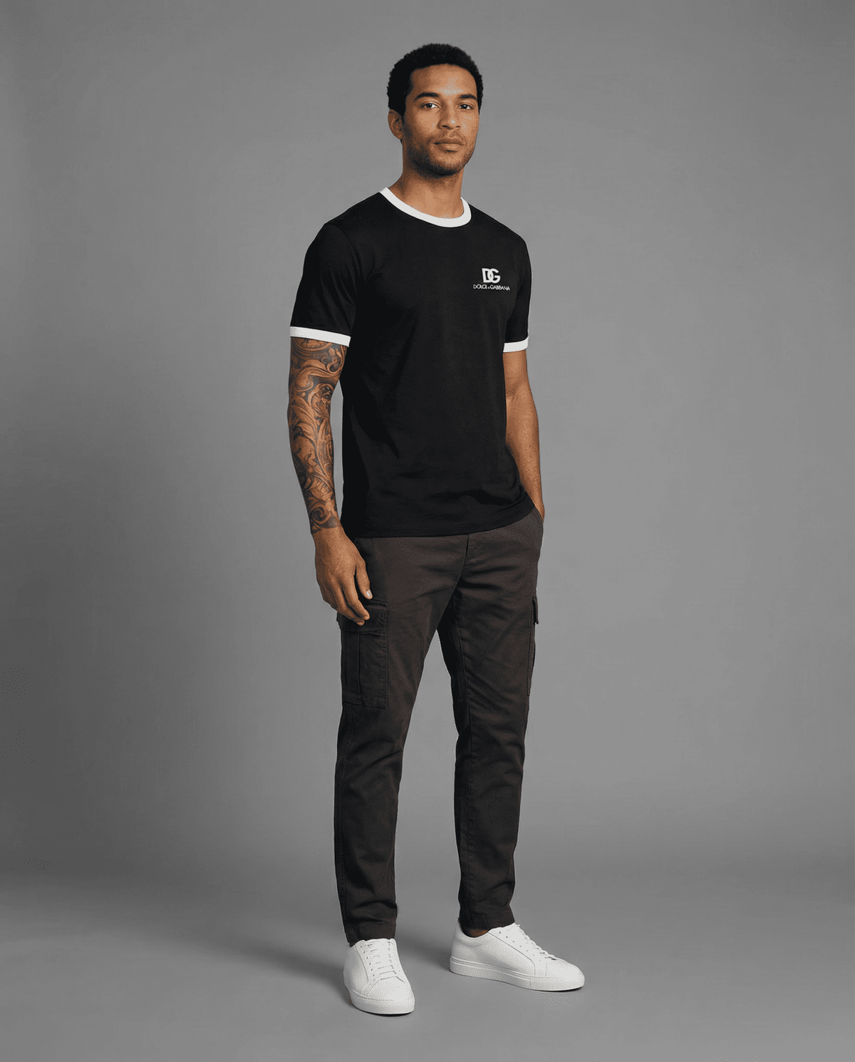 Camiseta 166076 Básica Negra Para Hombre