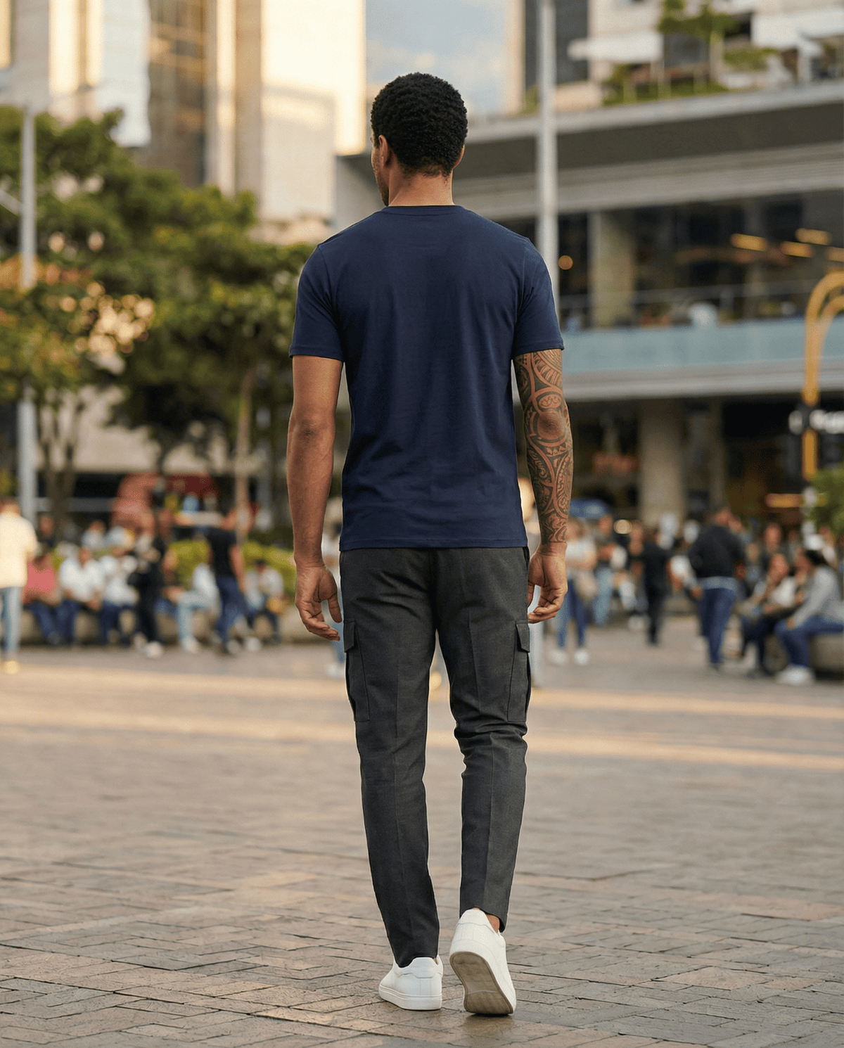 Camiseta 786624 Básica Azul Oscuro Para Hombre