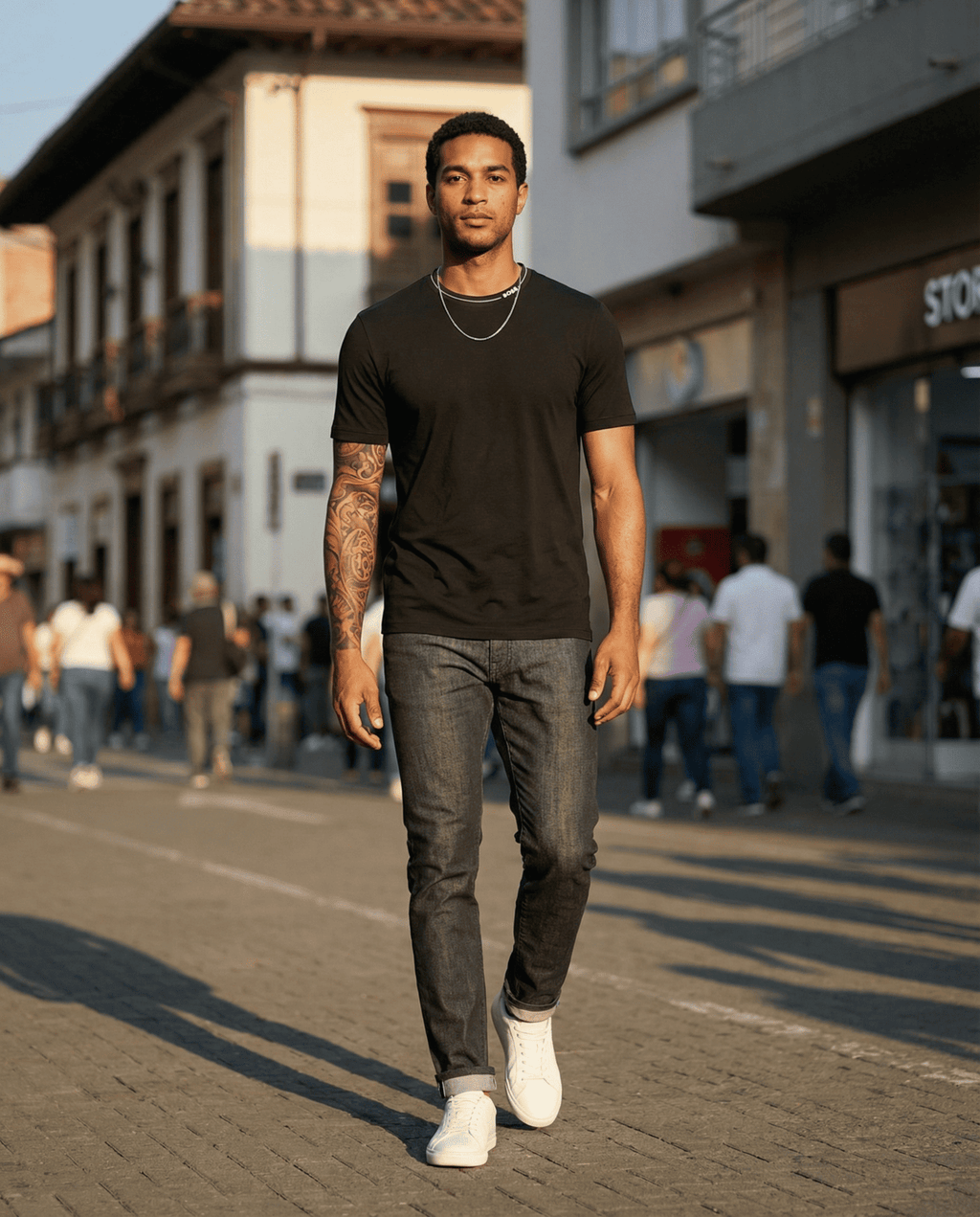 Camiseta 786651 Básica Negra Para Hombre