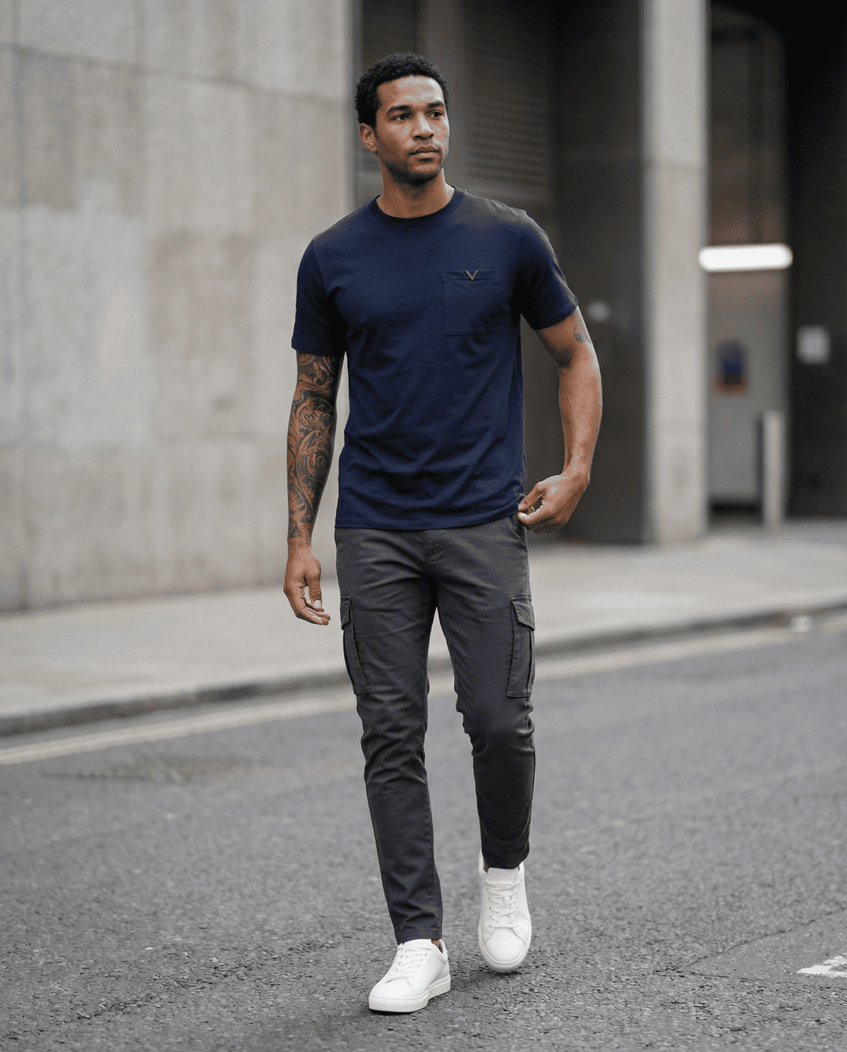 Camiseta 786746 Básica Azul Oscuro Para Hombre