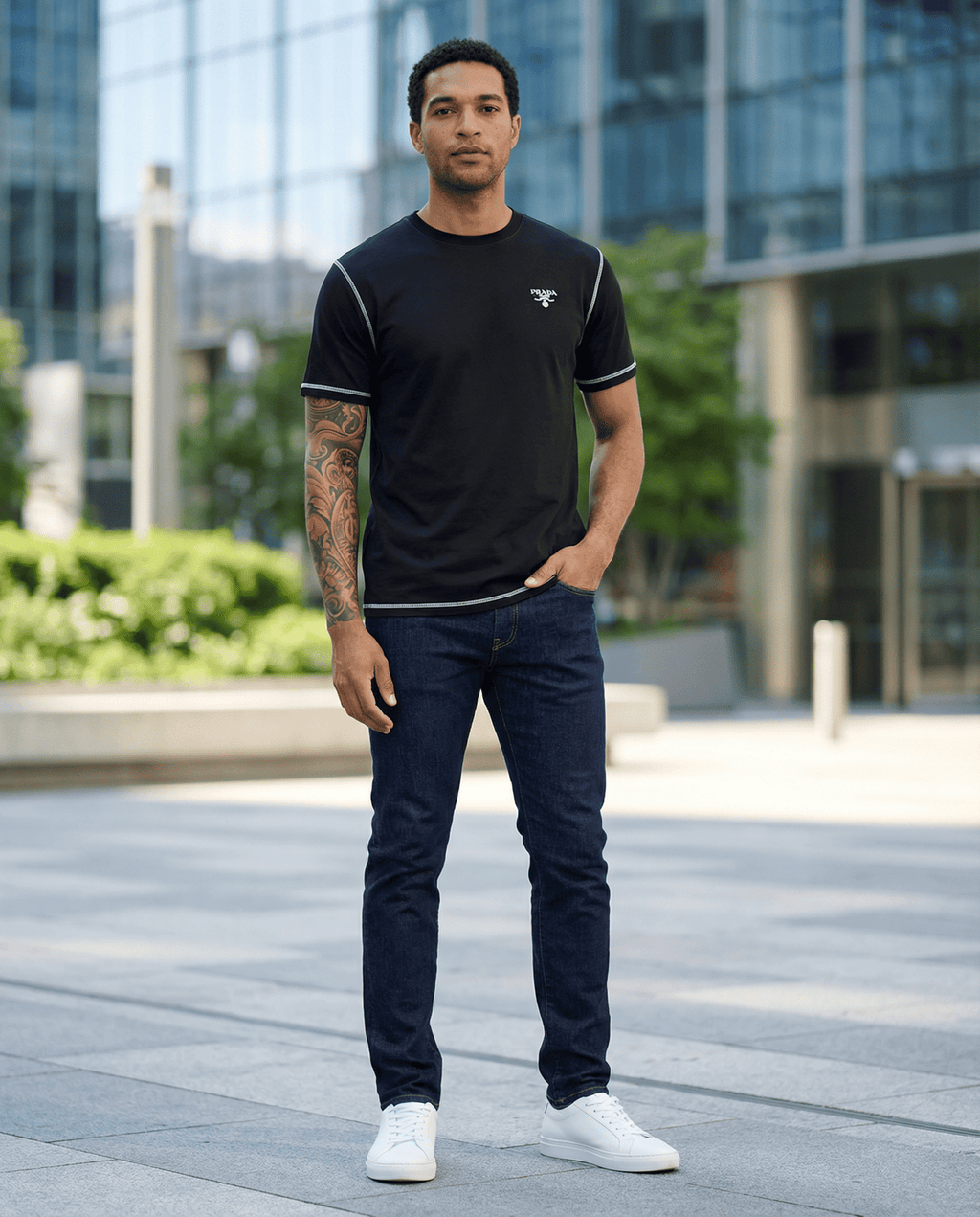 Camiseta 786908 Básica Negra Para Hombre