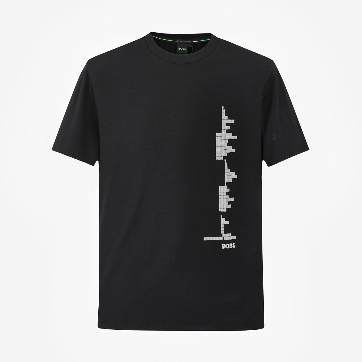 Camiseta 36009 Estampada Negra Para Hombre