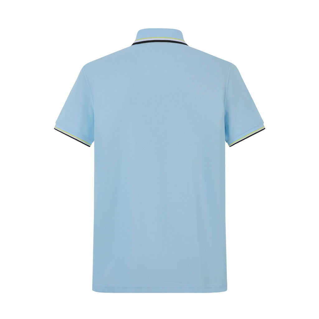 Camiseta 13605# Tipo Polo Azul Para Hombre