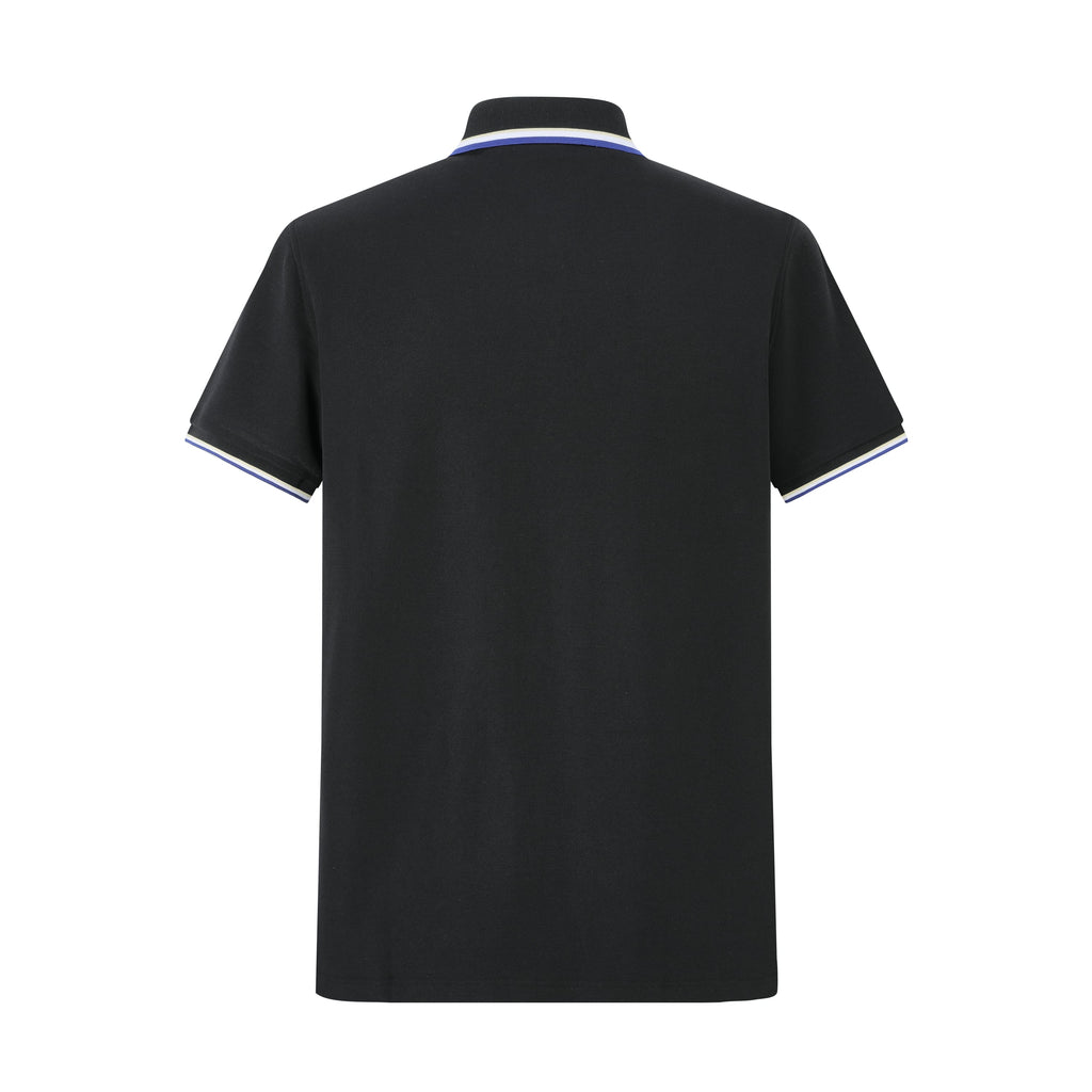 Camiseta 13605# Tipo Polo Negra Para Hombre