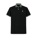 Camiseta 8286-8# Tipo Polo Negra Para Hombre