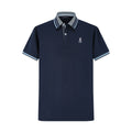Camiseta 8286-8# Tipo Polo Azul Oscuro Para Hombre