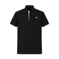 Camiseta T369-8# Tipo Polo Negra Para Hombre