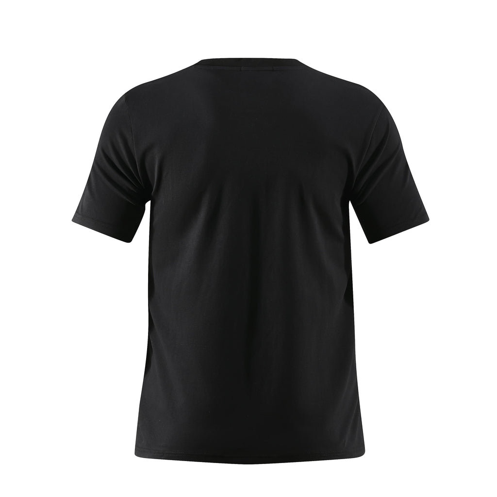 Camiseta 66012 Estampada Negra Para Hombre