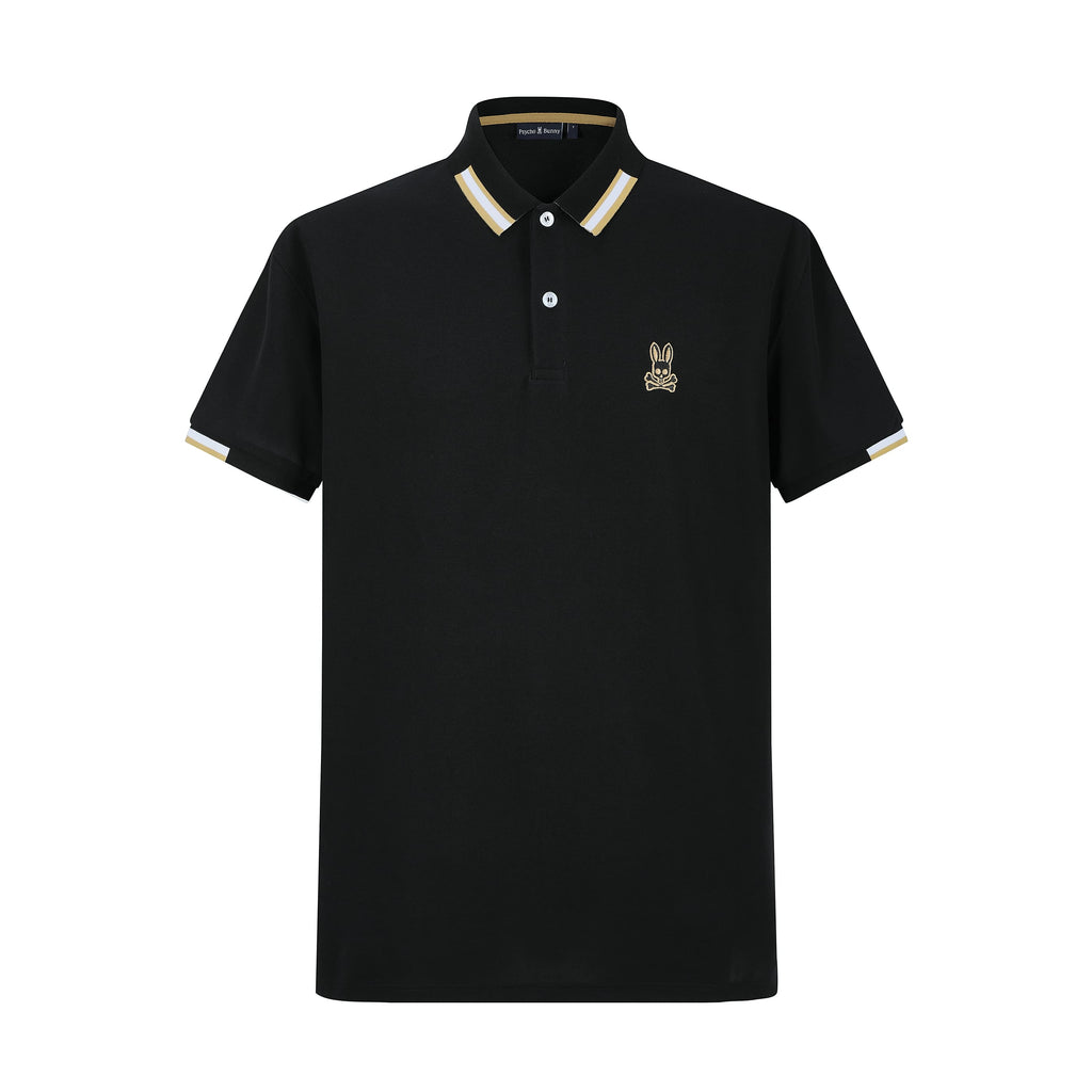 Camiseta 22464# Tipo Polo Negra Para Hombre