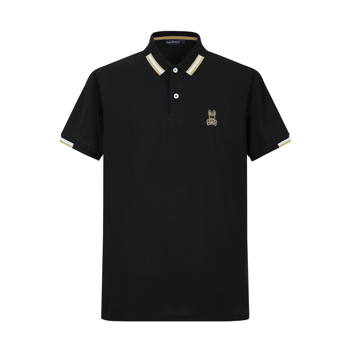 Camiseta 22464# Tipo Polo Negra Para Hombre