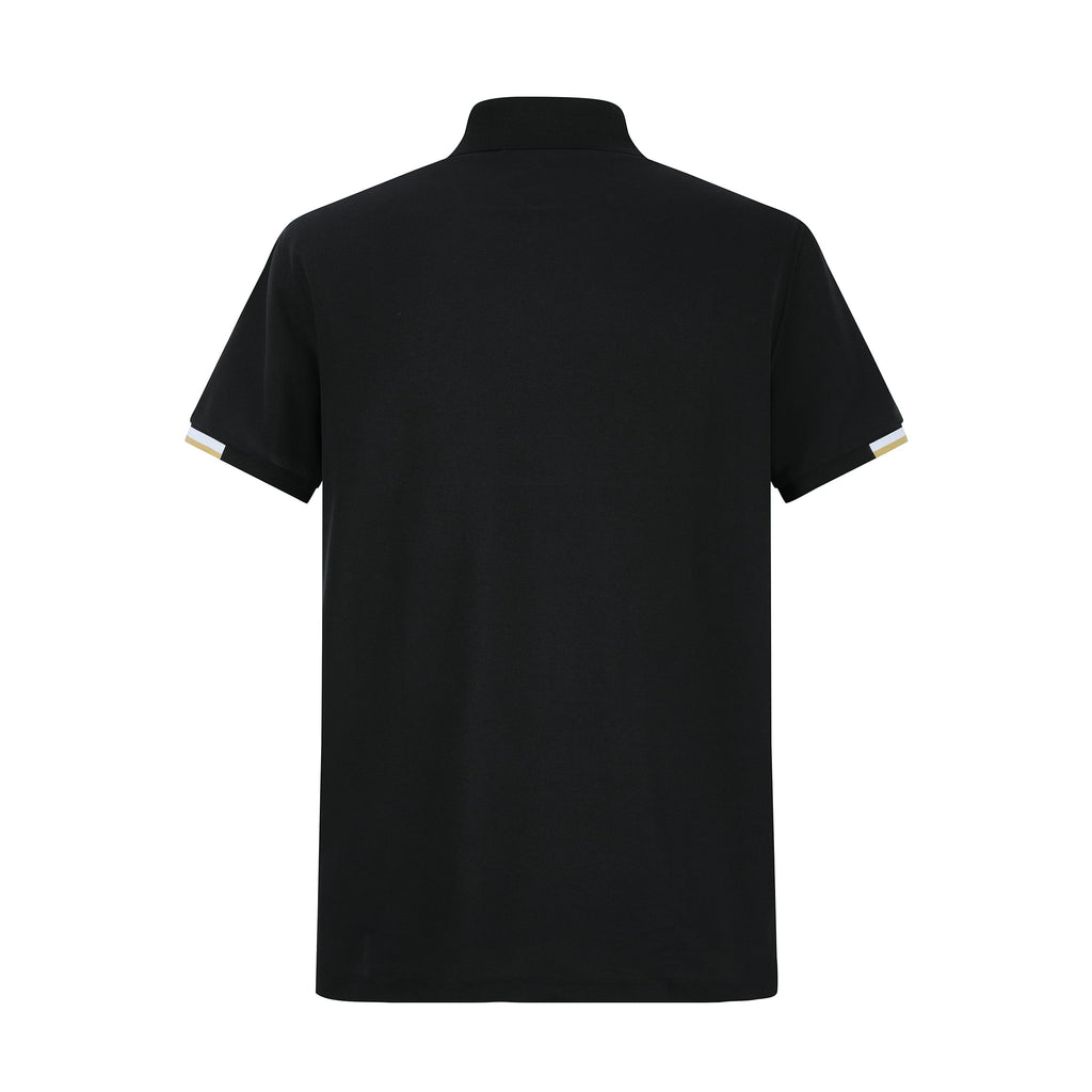 Camiseta 22464# Tipo Polo Negra Para Hombre