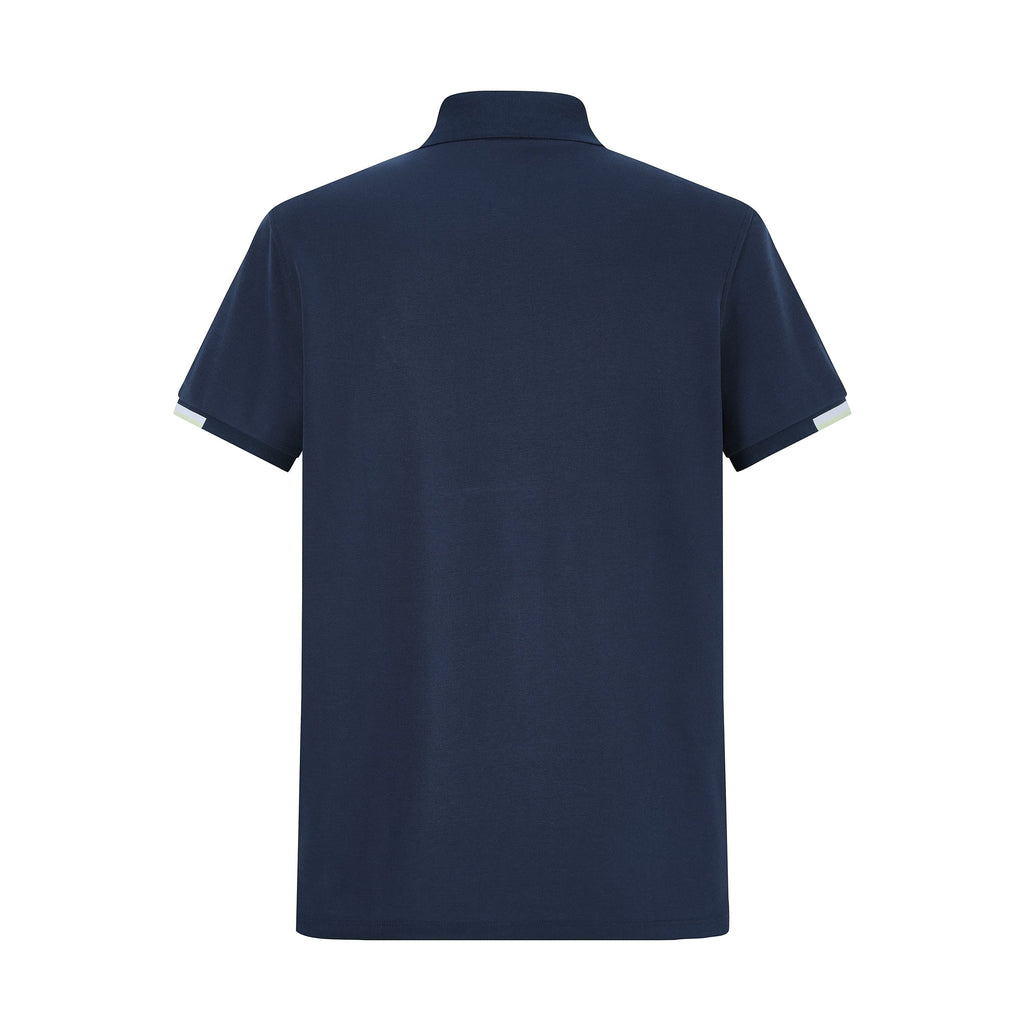 Camiseta 22464# Tipo Polo Azul Oscuro Para Hombre