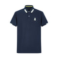 Camiseta 22464# Tipo Polo Azul Oscuro Para Hombre