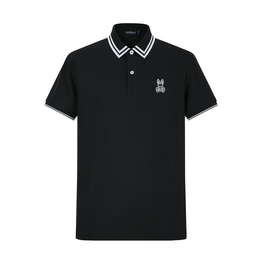 Camiseta 22350 Tipo Polo Negra Para hombre