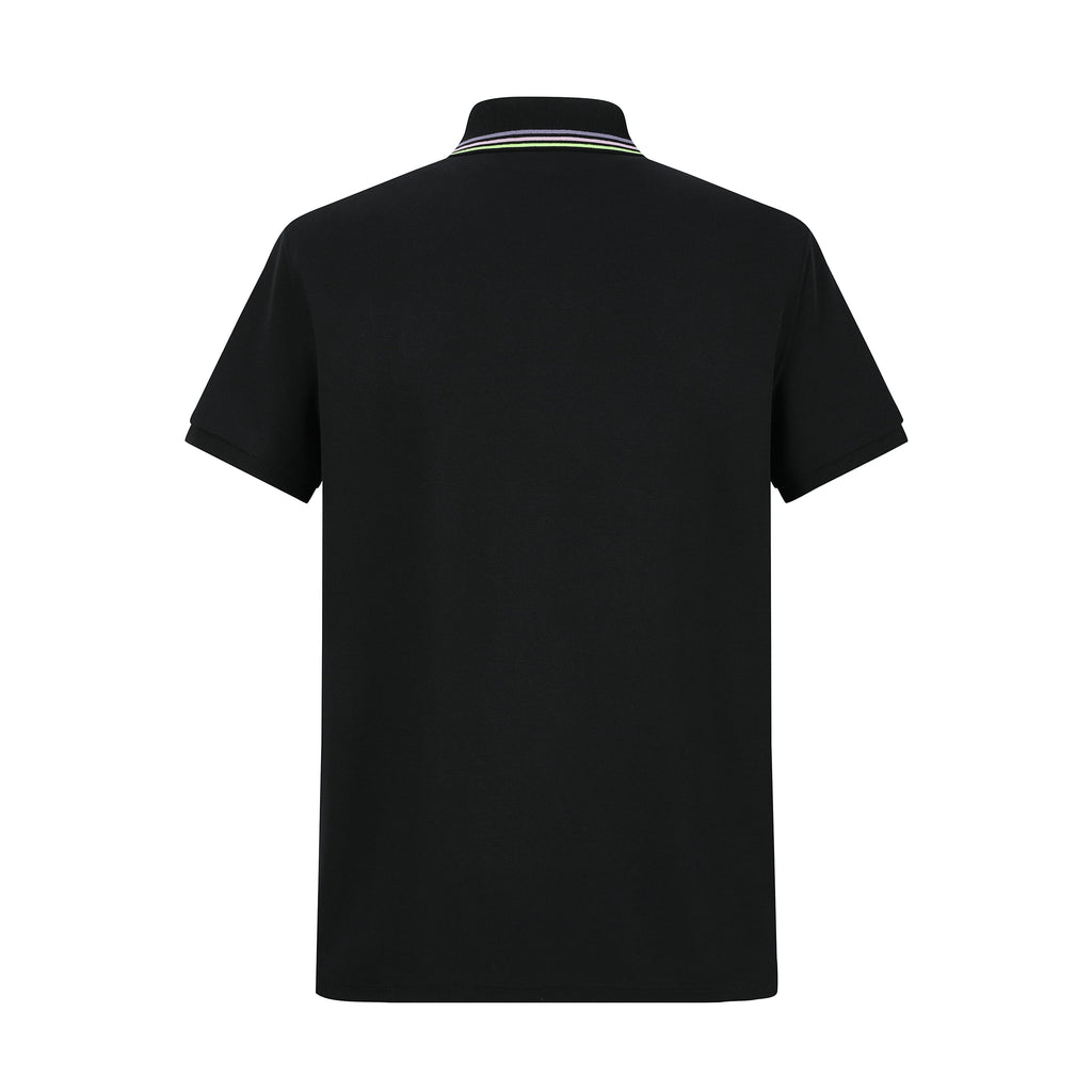 Camiseta 22370 Tipo Polo Negra Para Hombre