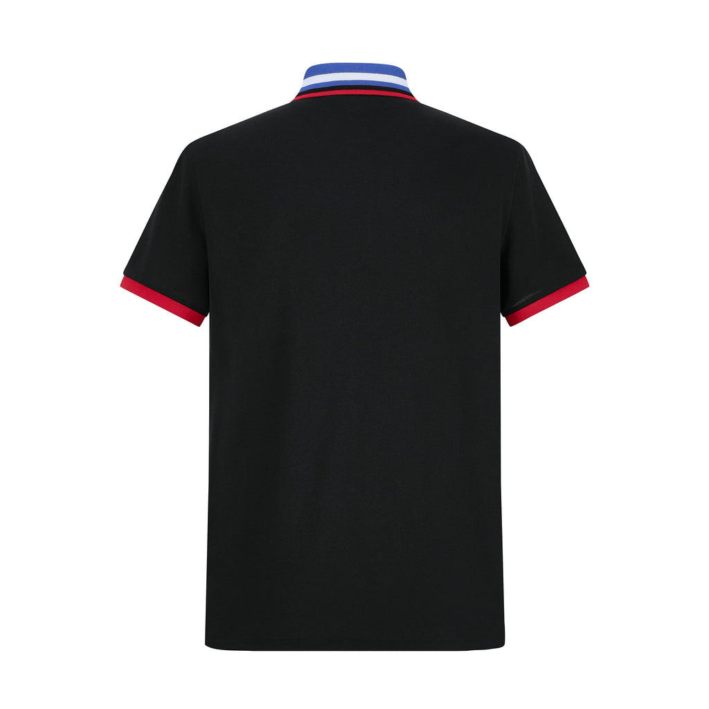 Camiseta 22466# Tipo Polo Negra Para Hombre