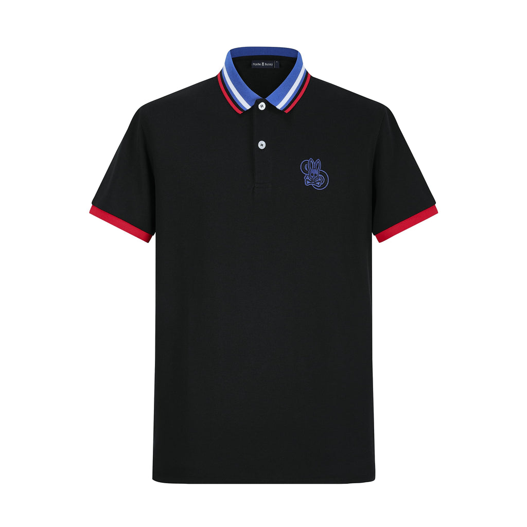 Camiseta 22466# Tipo Polo Negra Para Hombre