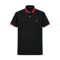 Camiseta 22372# Tipo Polo Negra Para Hombre