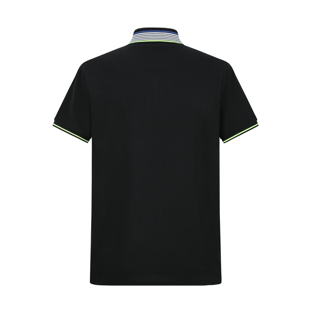 Camiseta 22476# Tipo Polo Negra Para Hombre