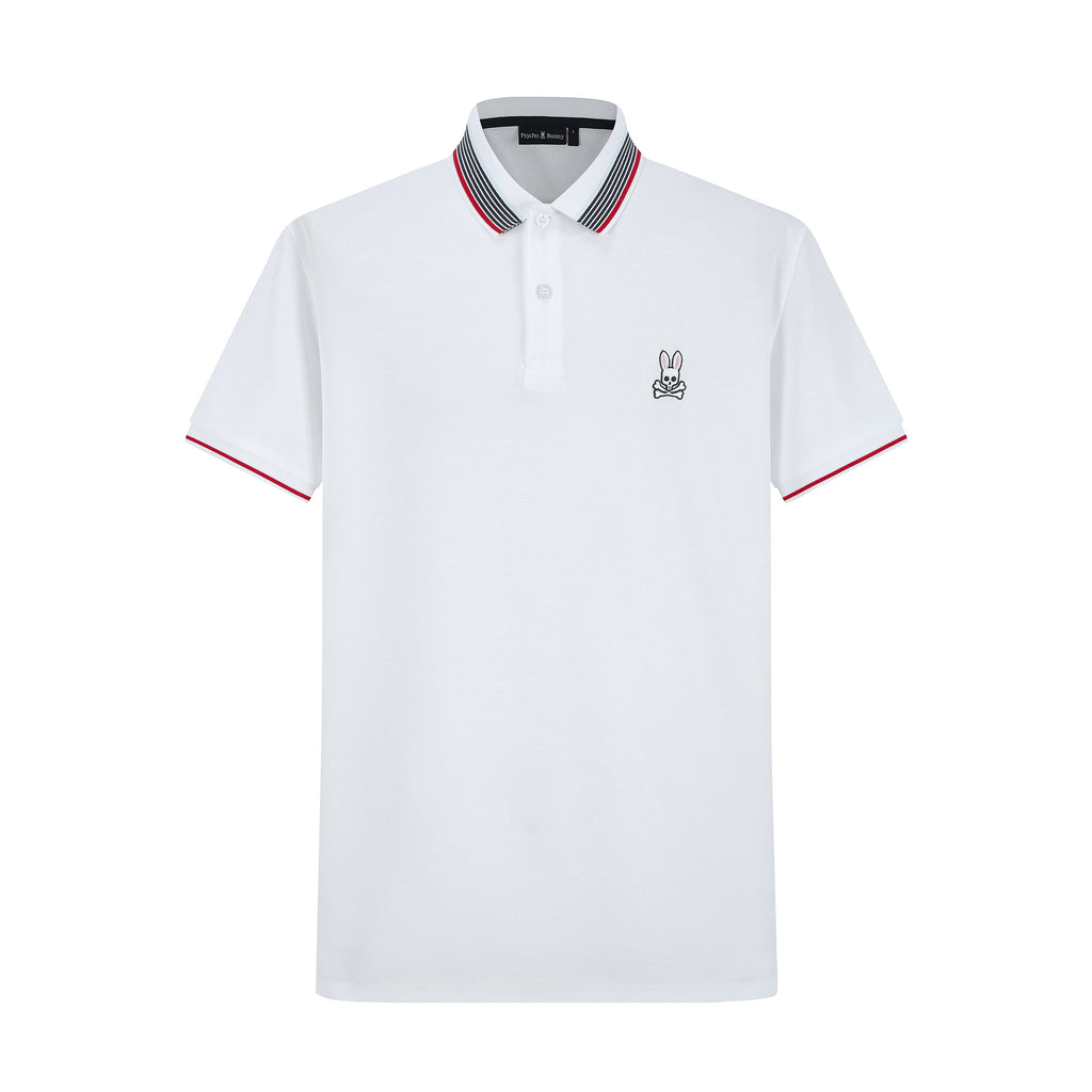 Camiseta 22476# Tipo Polo Blanca Para Hombre