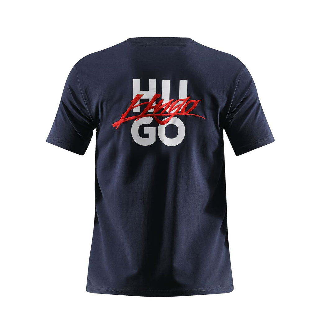 Camiseta 66041 Estampada Azul Oscuro Para Hombre
