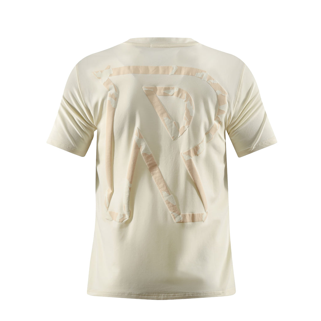 Camiseta 66778 Estampada Crema Para Hombre