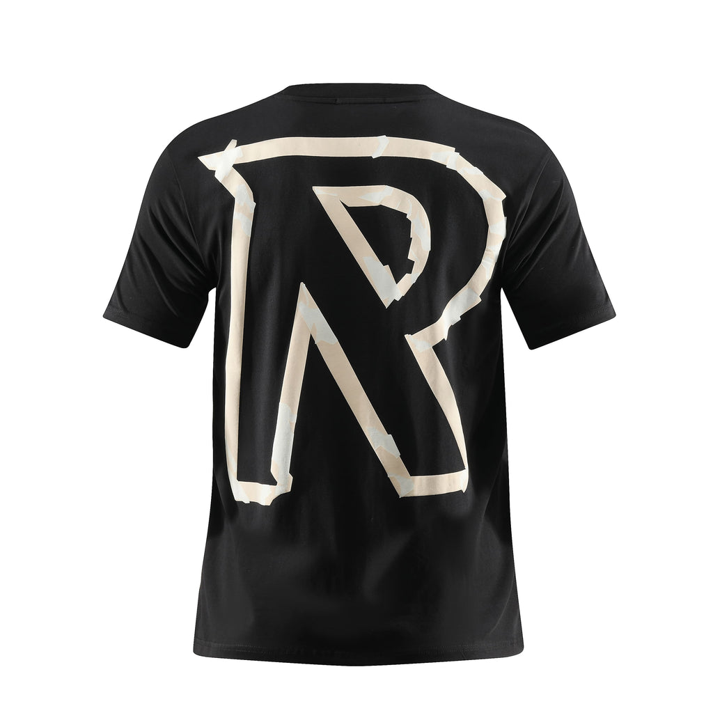 Camiseta 66778 Estampada Negra Para Hombre