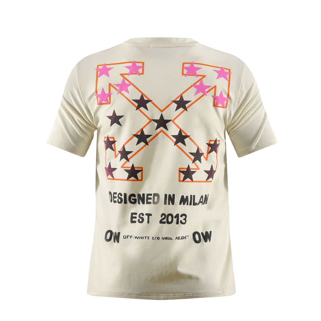 Camiseta 66792 Estampada Crema Para Hombre