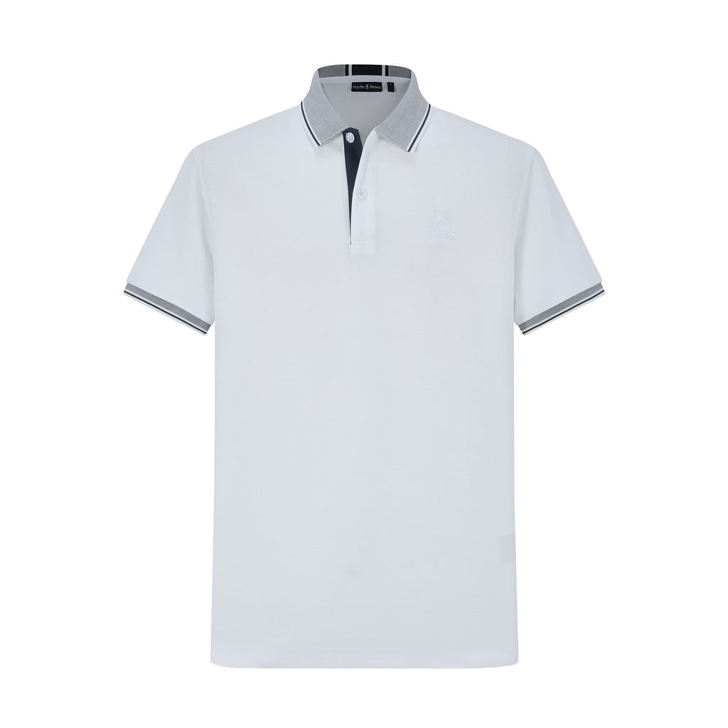 Camiseta 22371# Tipo Polo Blanca Para Hombre