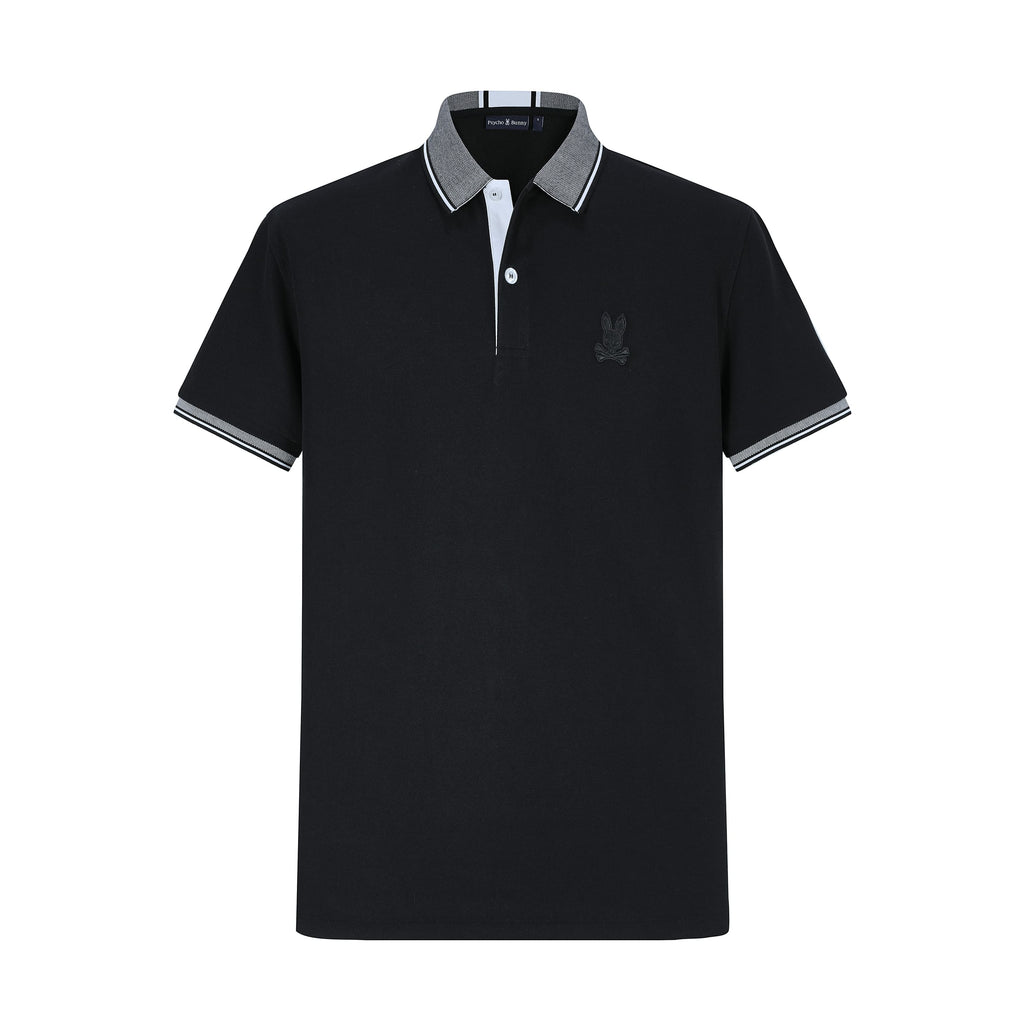 Camiseta 22371# Tipo Polo Negra Para Hombre