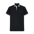 Camiseta 22371# Tipo Polo Negra Para Hombre