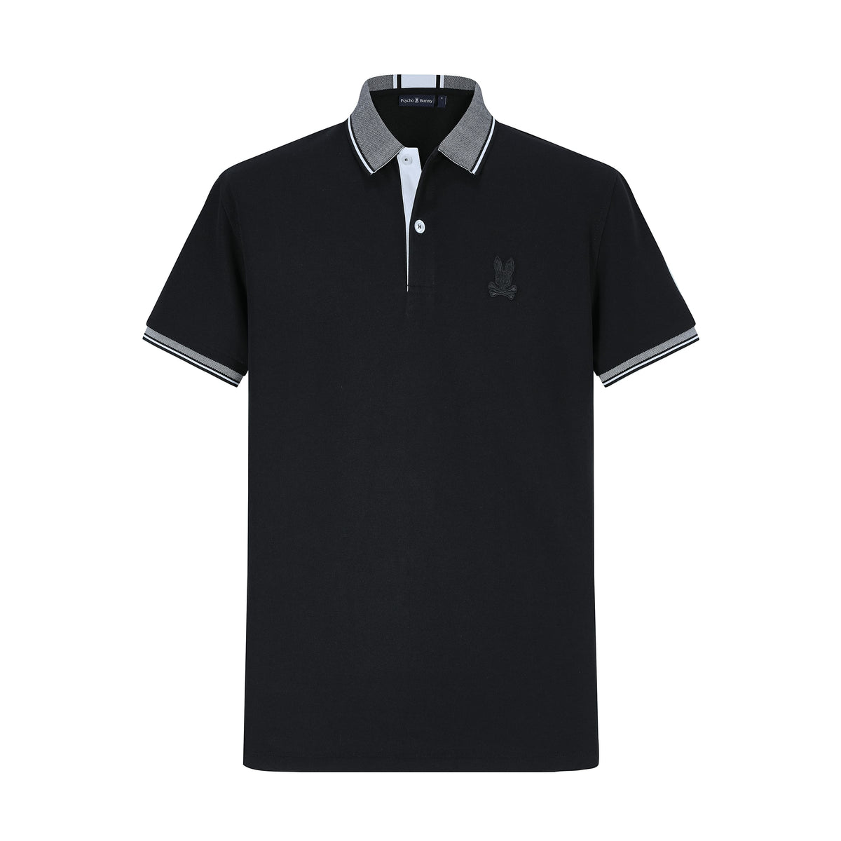 Camiseta 22371# Tipo Polo Negra Para Hombre