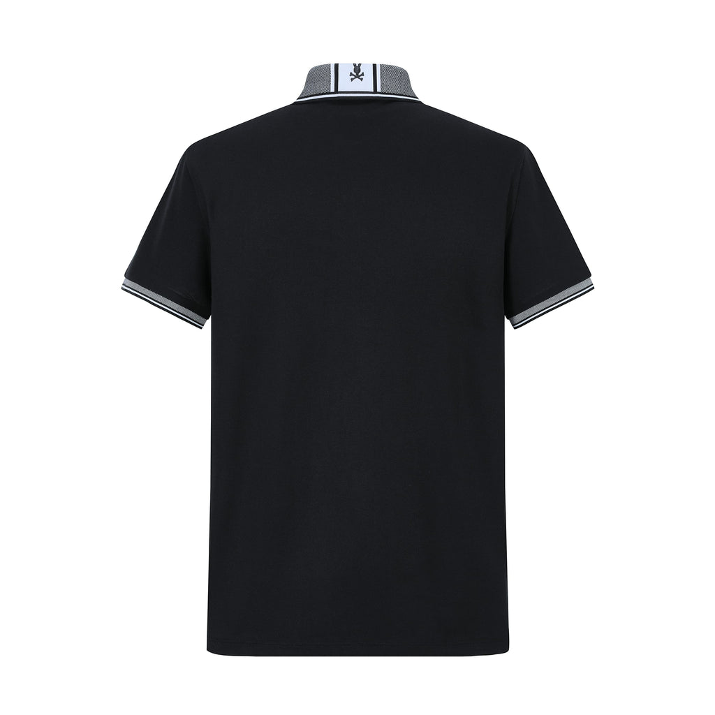 Camiseta 22371# Tipo Polo Negra Para Hombre